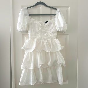 Pretty Little Thing white dress size 2